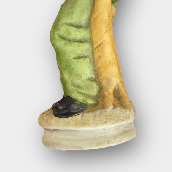 Vintage Chalkware Religious Figurine Statue – Folk Art Collectible (Cracked) - Picture 10 of 12